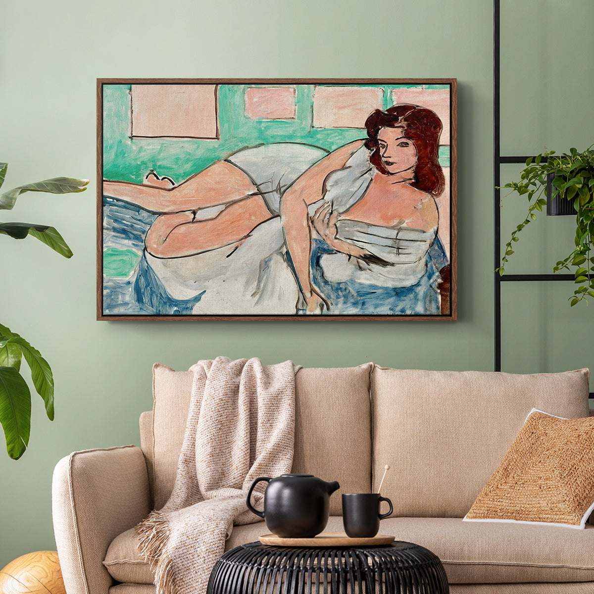Nude in a Bathrobe (Nu au peignoir), 1941 - Floater Framed Canvas Print