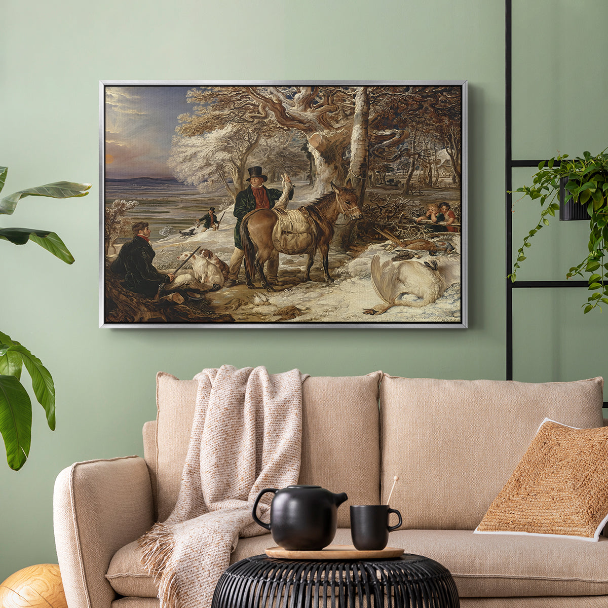 The Day's Sport, 1826 - Floater Framed Canvas Print