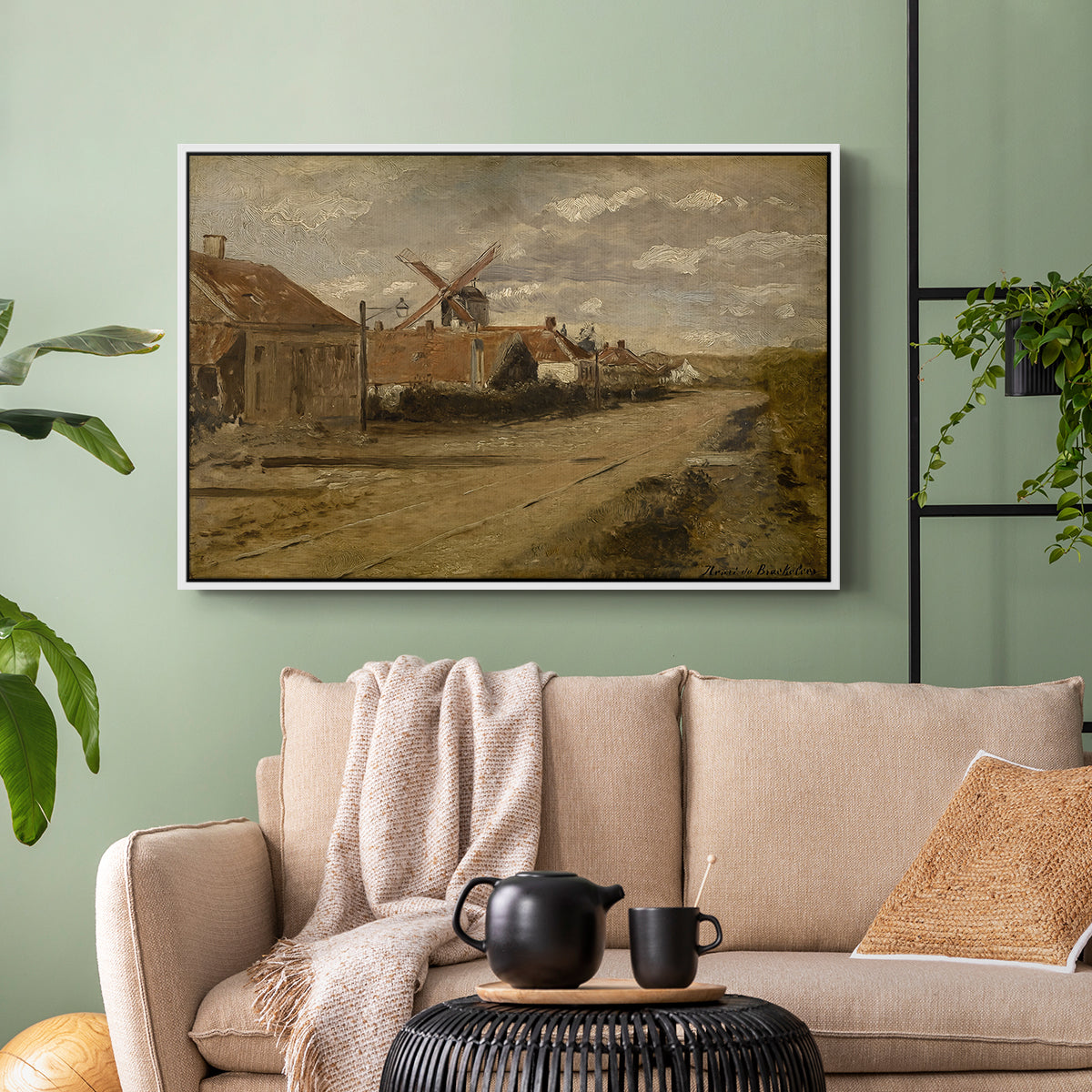 The Mill at Kiel, c. 1885-1888 - Floater Framed Canvas Print