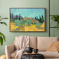 Wooden Sheds Among the Olive Trees and Cypresses, 1889 - Floater Framed Canvas Print