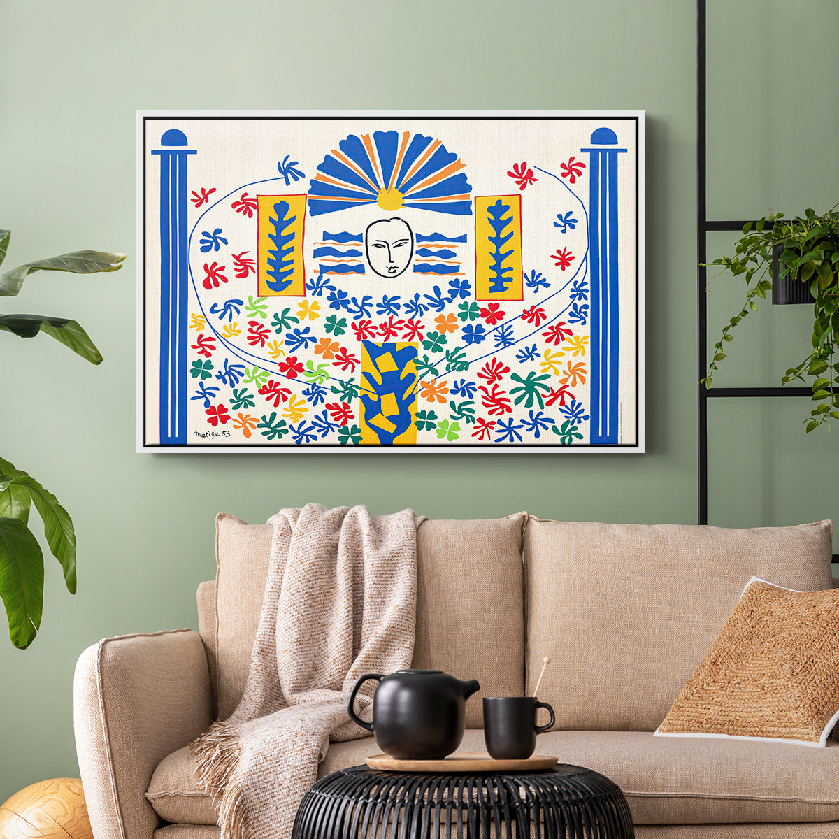 Apollo (Apollon), 1953 - Floater Framed Canvas Print