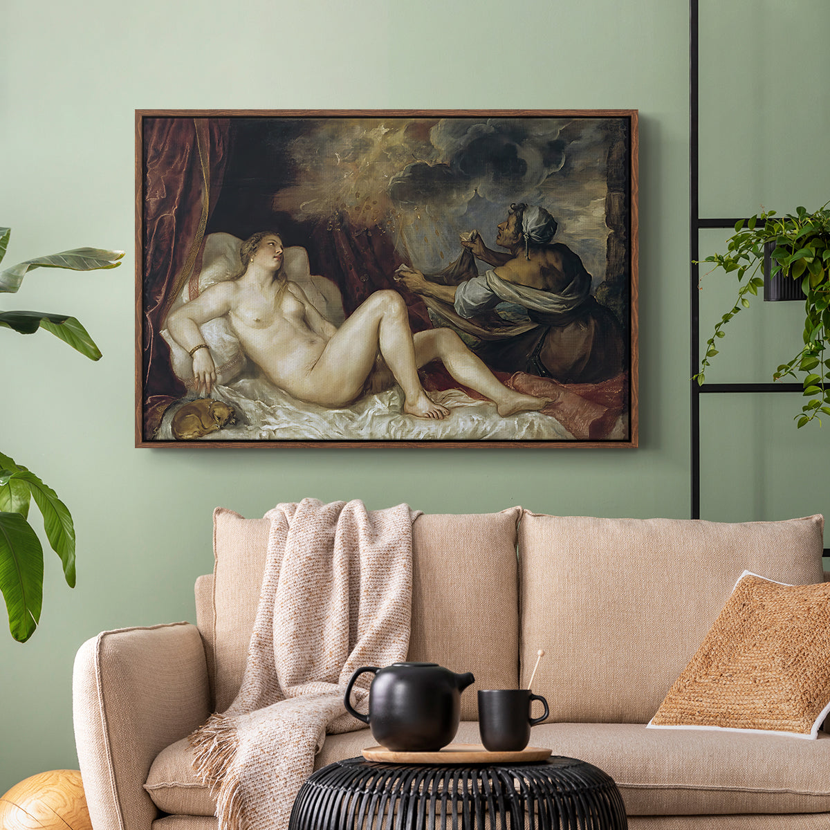 Danaë, c. 1560-1565 - Floater Framed Canvas Print