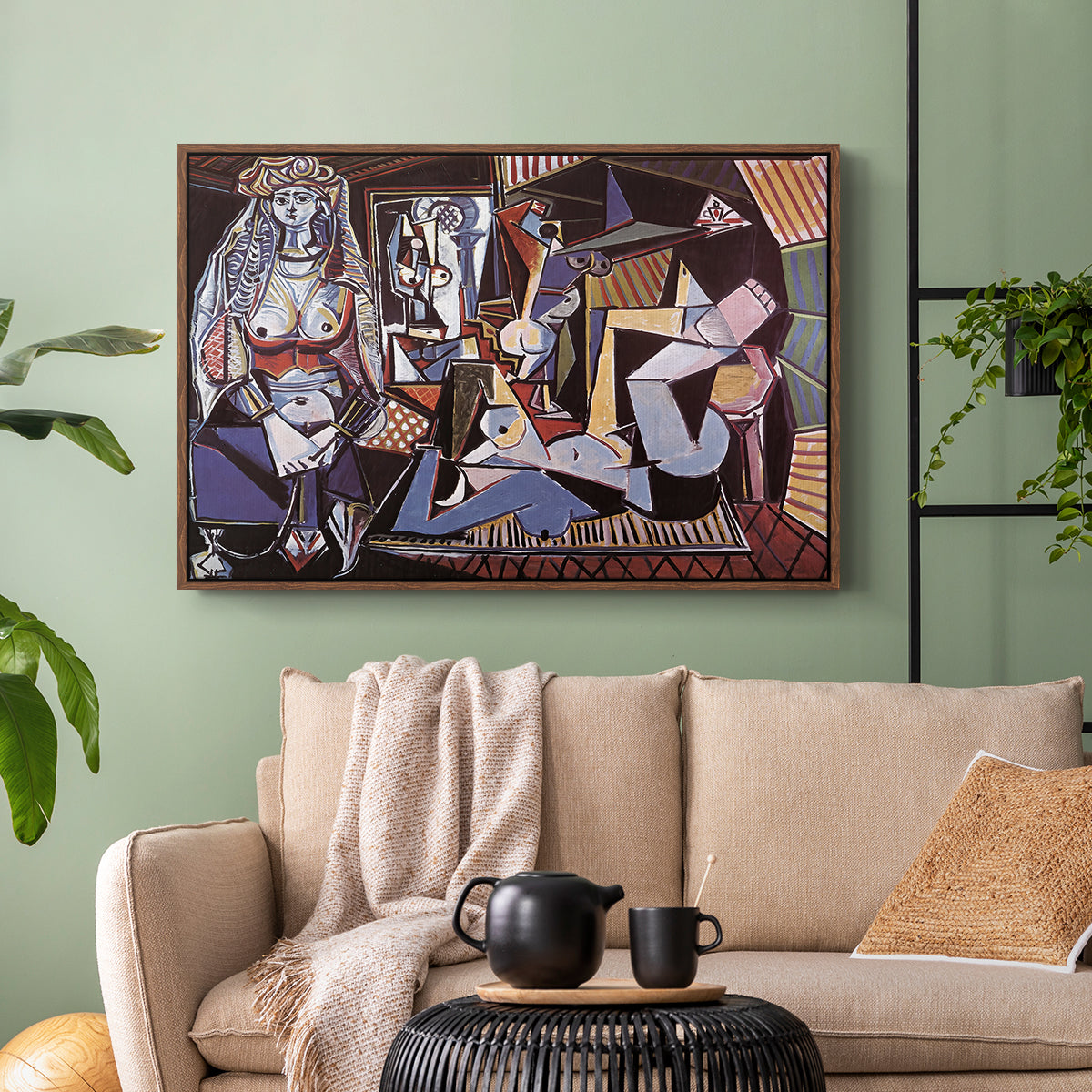 Women of Algiers (Version O), 1955 - Floater Framed Canvas Print