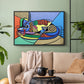 A Dog Named Picasso - Floater Framed Canvas Print