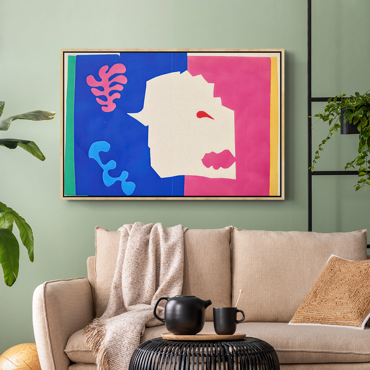 The Wolf (Le loup), from Jazz, 1947 - Floater Framed Canvas Print