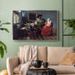 The Glass of Wine, c. 1660 - Floater Framed Canvas Print