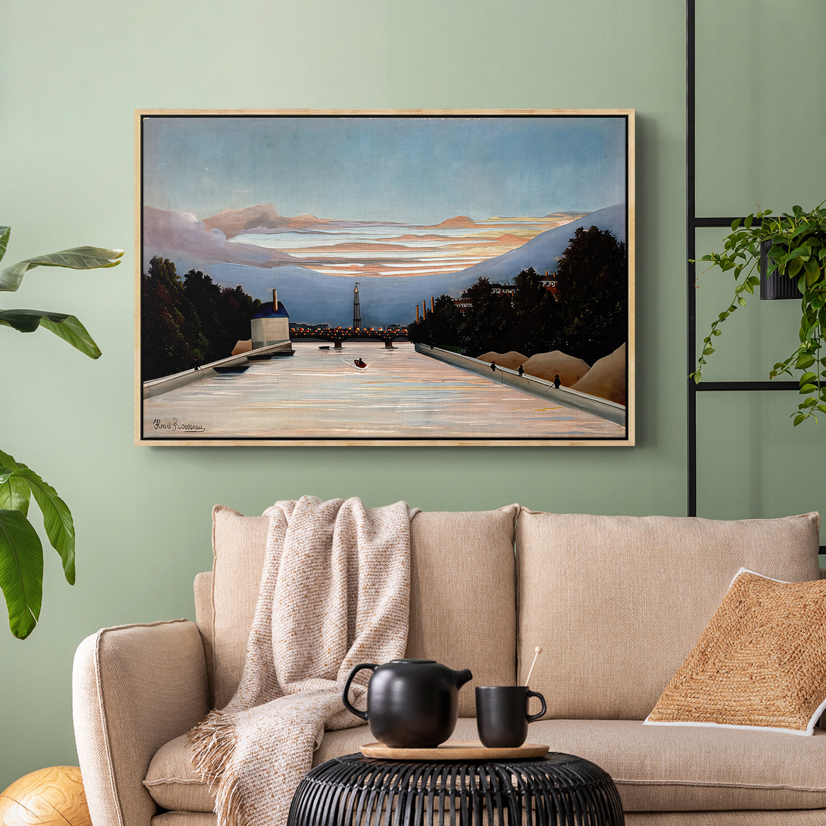 The Eiffel Tower, c. 1898 - Floater Framed Canvas Print