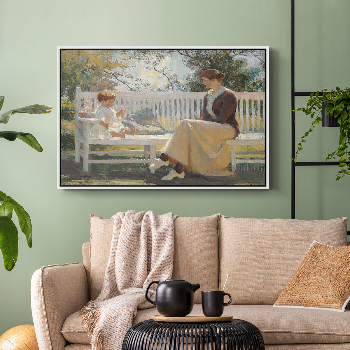 Eleanor and Benny, 1916 - Floater Framed Canvas Print