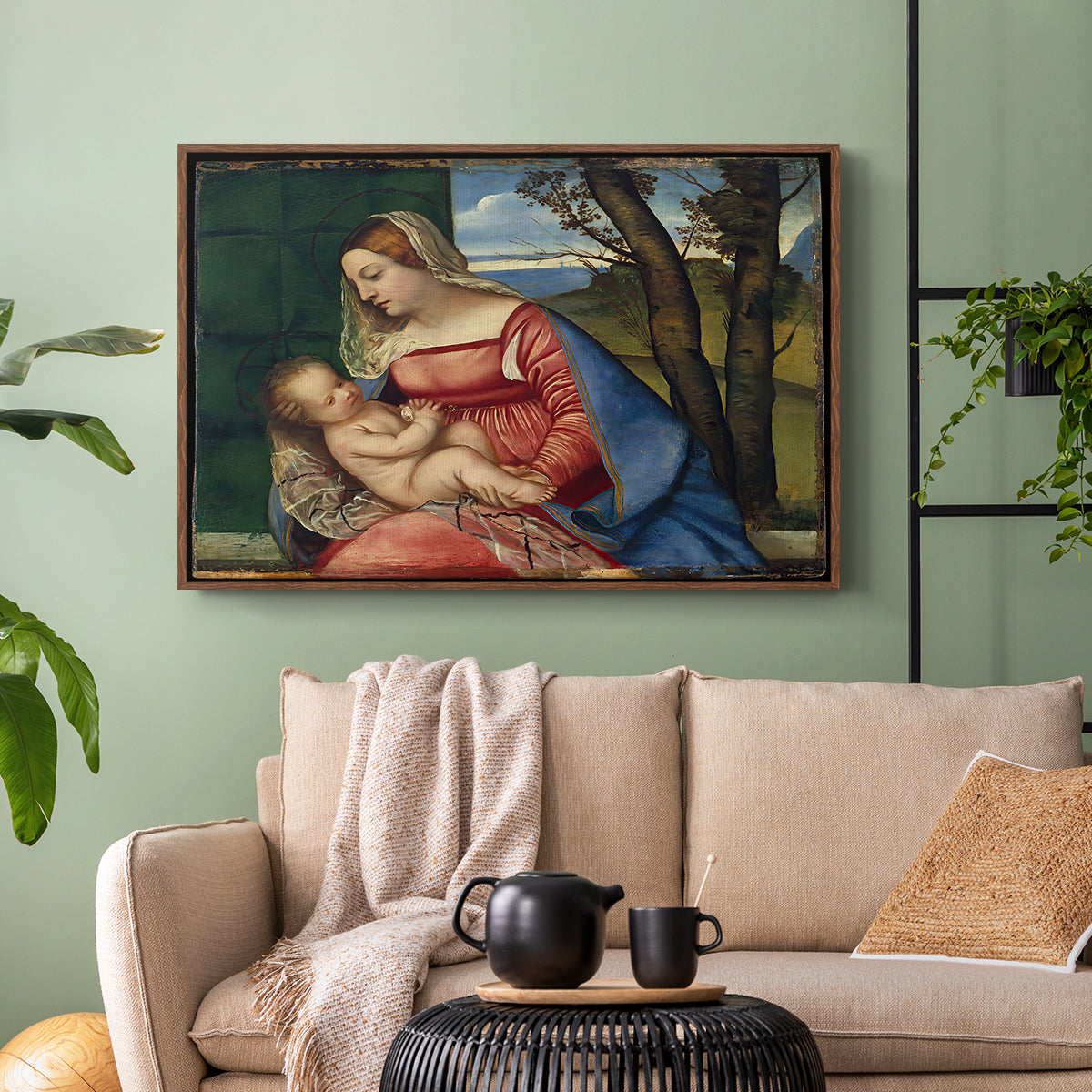 Madonna and Child, c. 1508 - Floater Framed Canvas Print