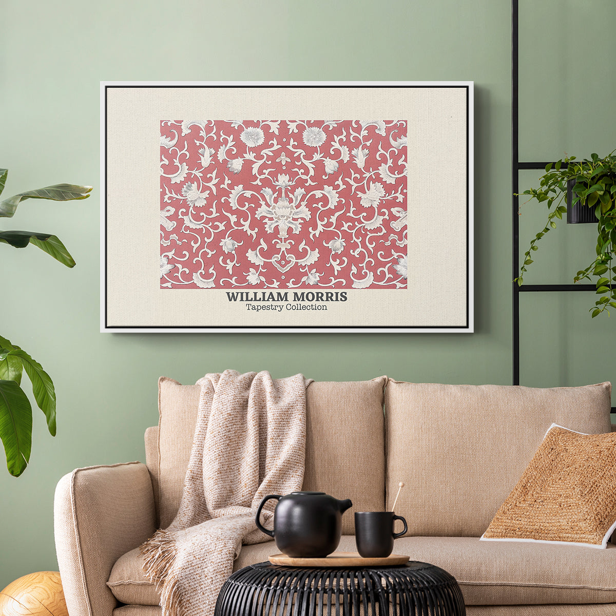 Examples of Chinese Ornament, Pl. XCV (Morris Inspired), 1867 - Floater Framed Canvas Print