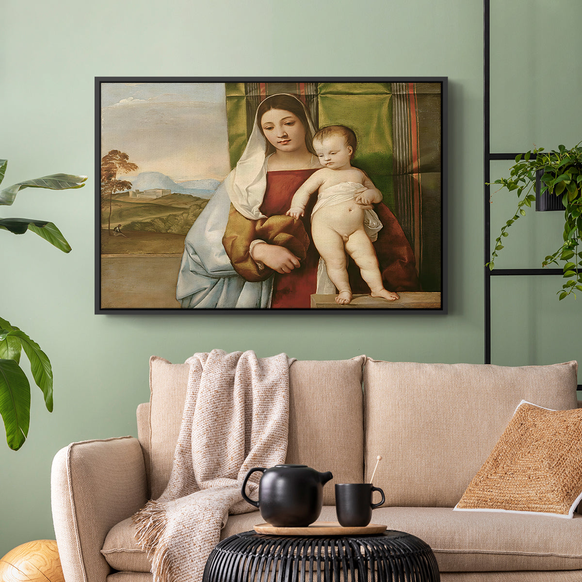 The Gypsy Madonna (La Zingarella), c. 1510-1511 - Floater Framed Canvas Print