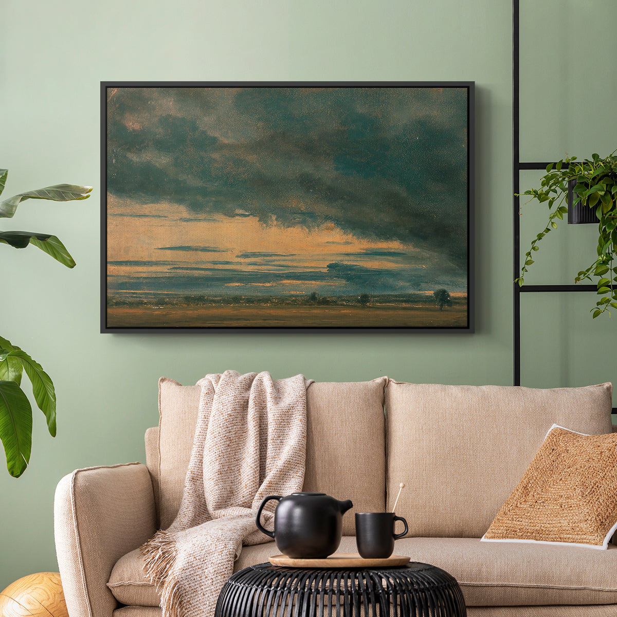 Cloud Study, c. 1821 - Floater Framed Canvas Print