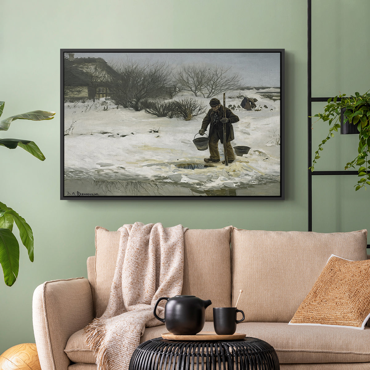 Tøsne, 1895 - Floater Framed Canvas Print