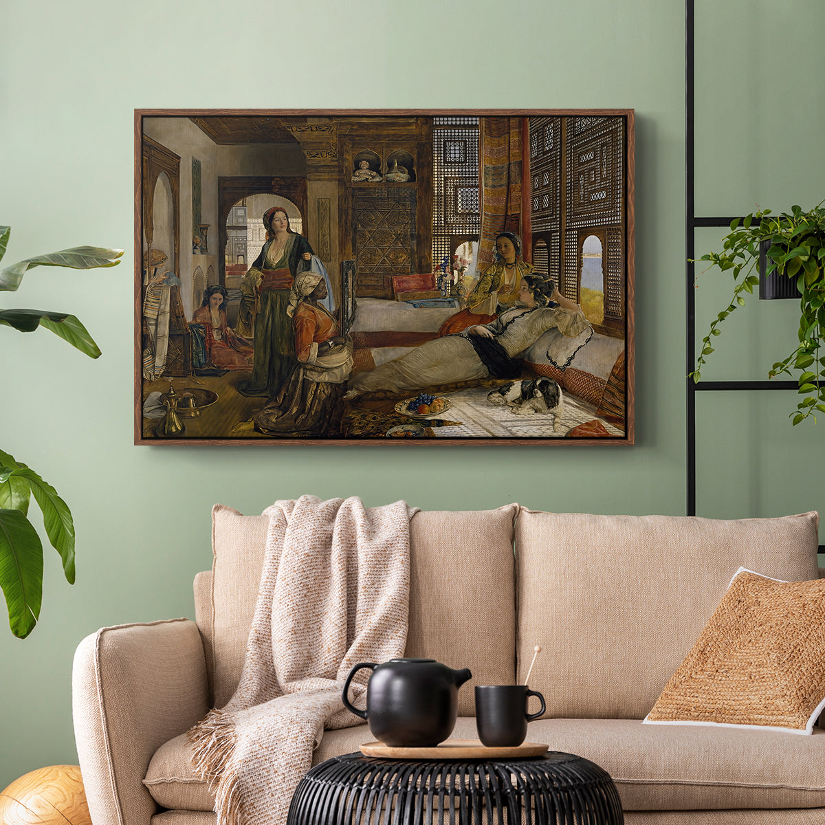 The Harem, 1876 - Floater Framed Canvas Print