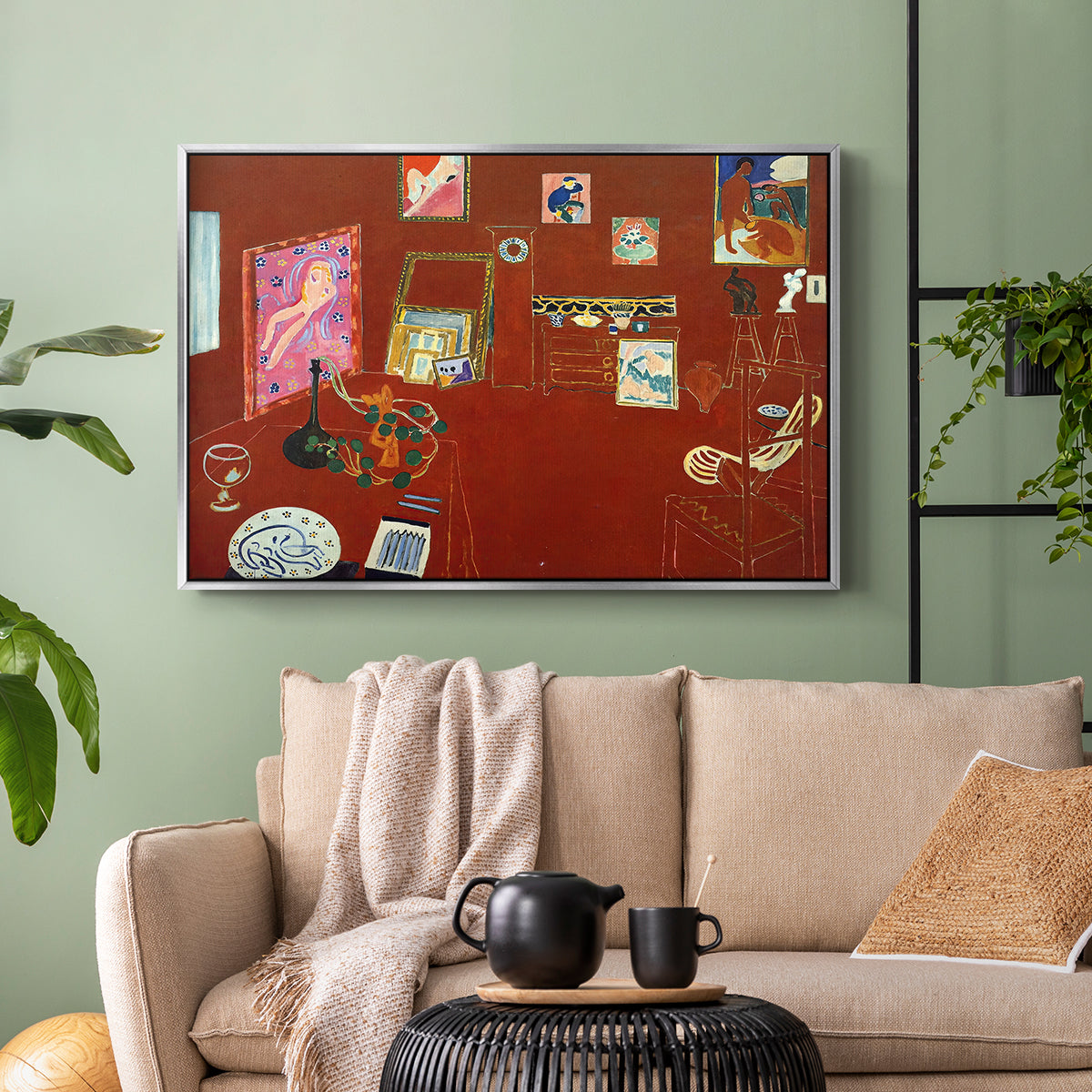 The Red Studio (L'Atelier Rouge), 1911 - Floater Framed Canvas Print