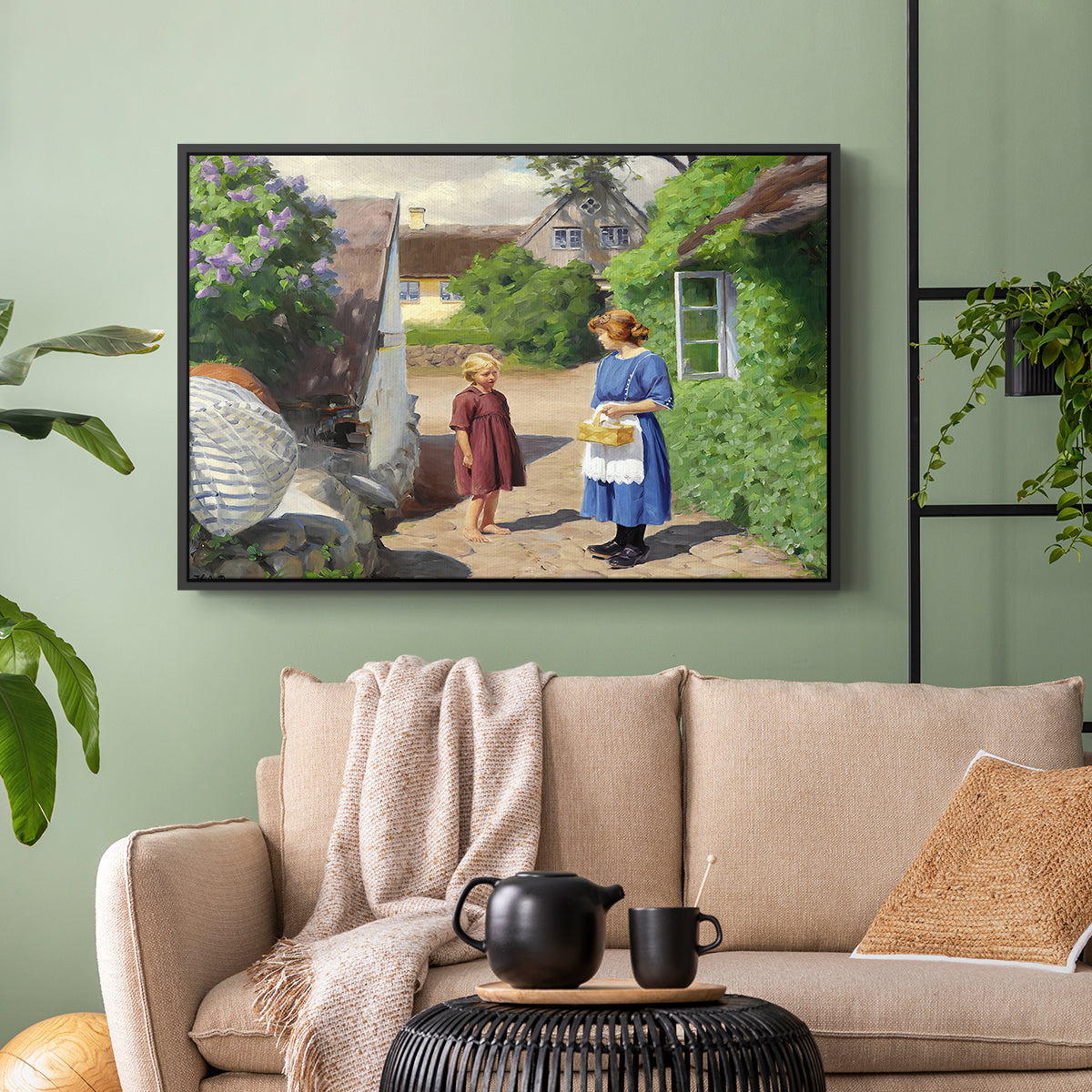 Summer Day in Jyllinge, 1922 - Floater Framed Canvas Print