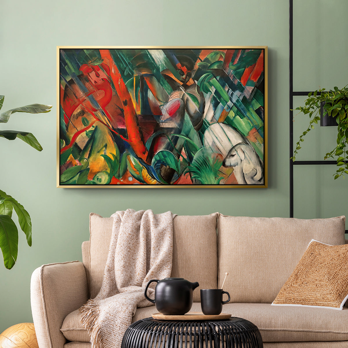 In the Rain, 1912 - Floater Framed Canvas Print