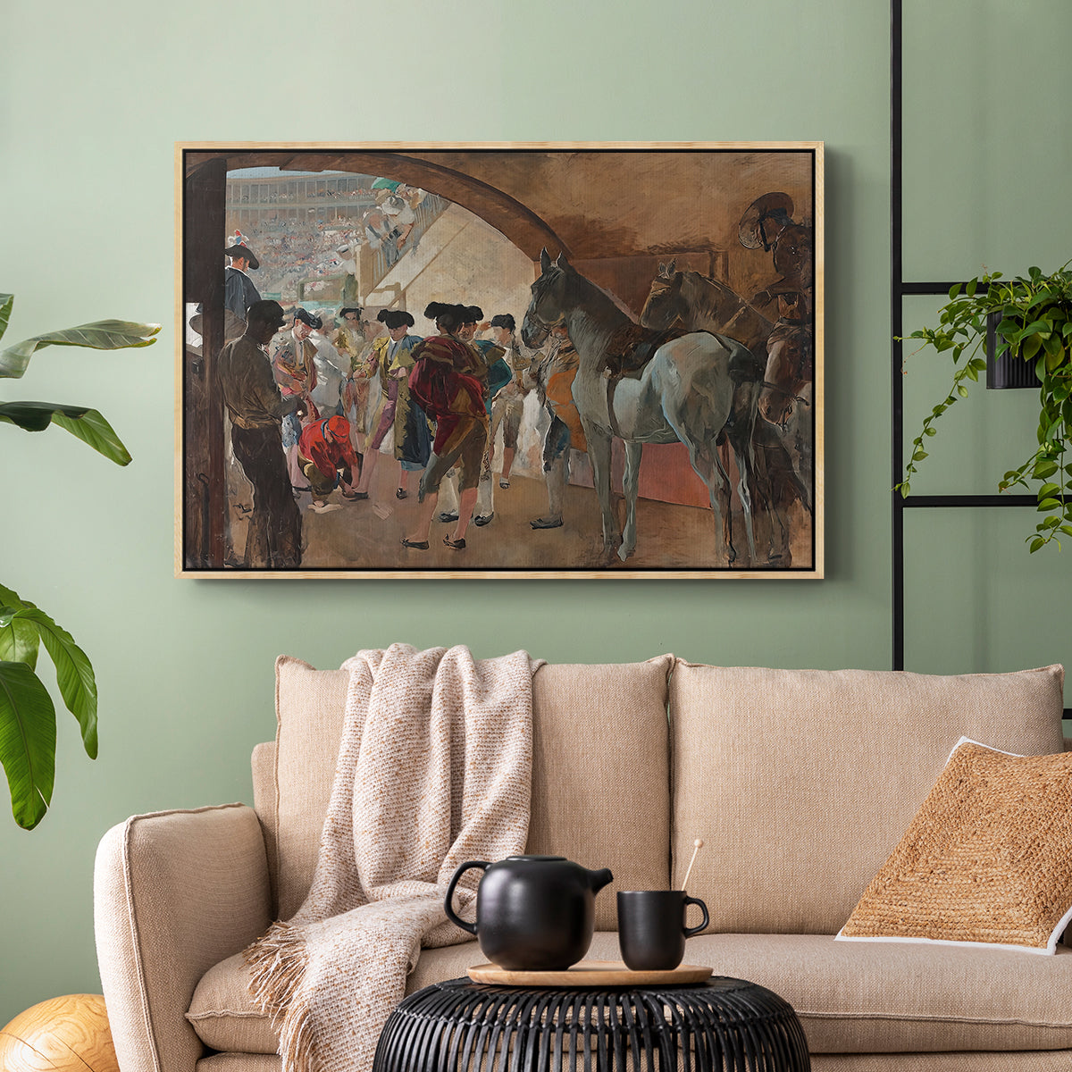 Before the Bullfight (Antes de la corrida), c. 1900 - Floater Framed Canvas Print