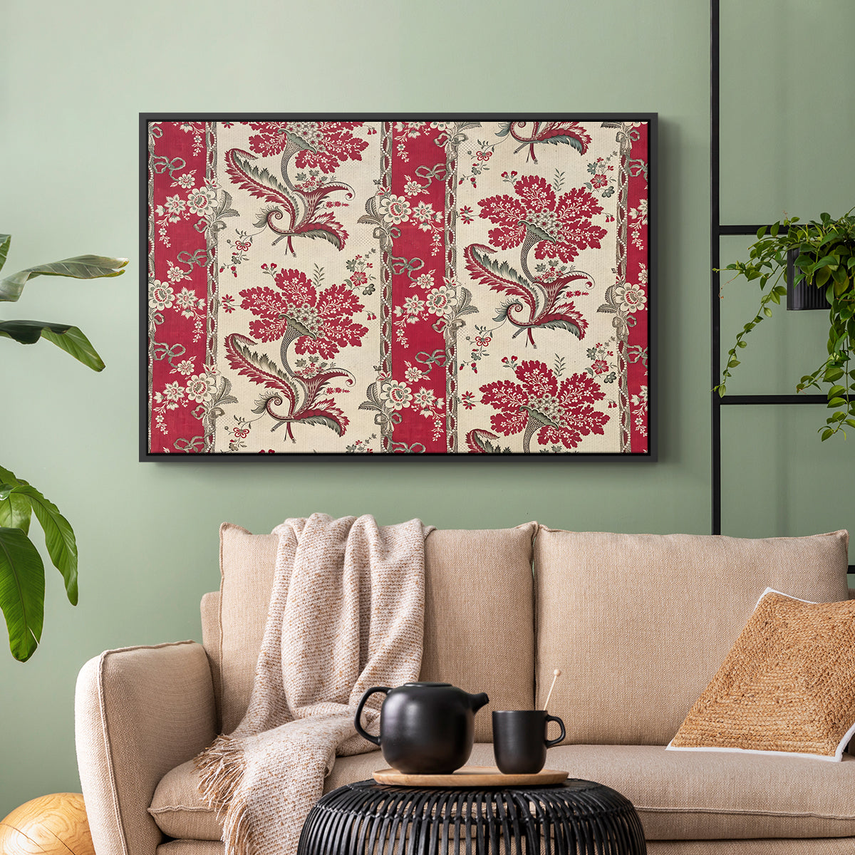 The Flowering Cornucopia (La Corne Fleurie), c. 1789-1850 - Floater Framed Canvas Print