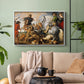 The Wolf and Fox Hunt, c. 1616 - Floater Framed Canvas Print
