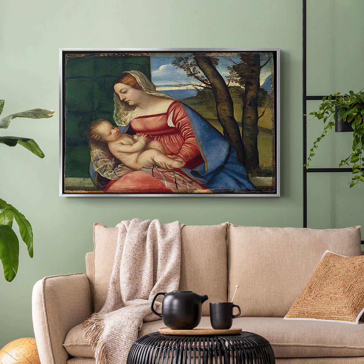 Madonna and Child, c. 1508 - Floater Framed Canvas Print