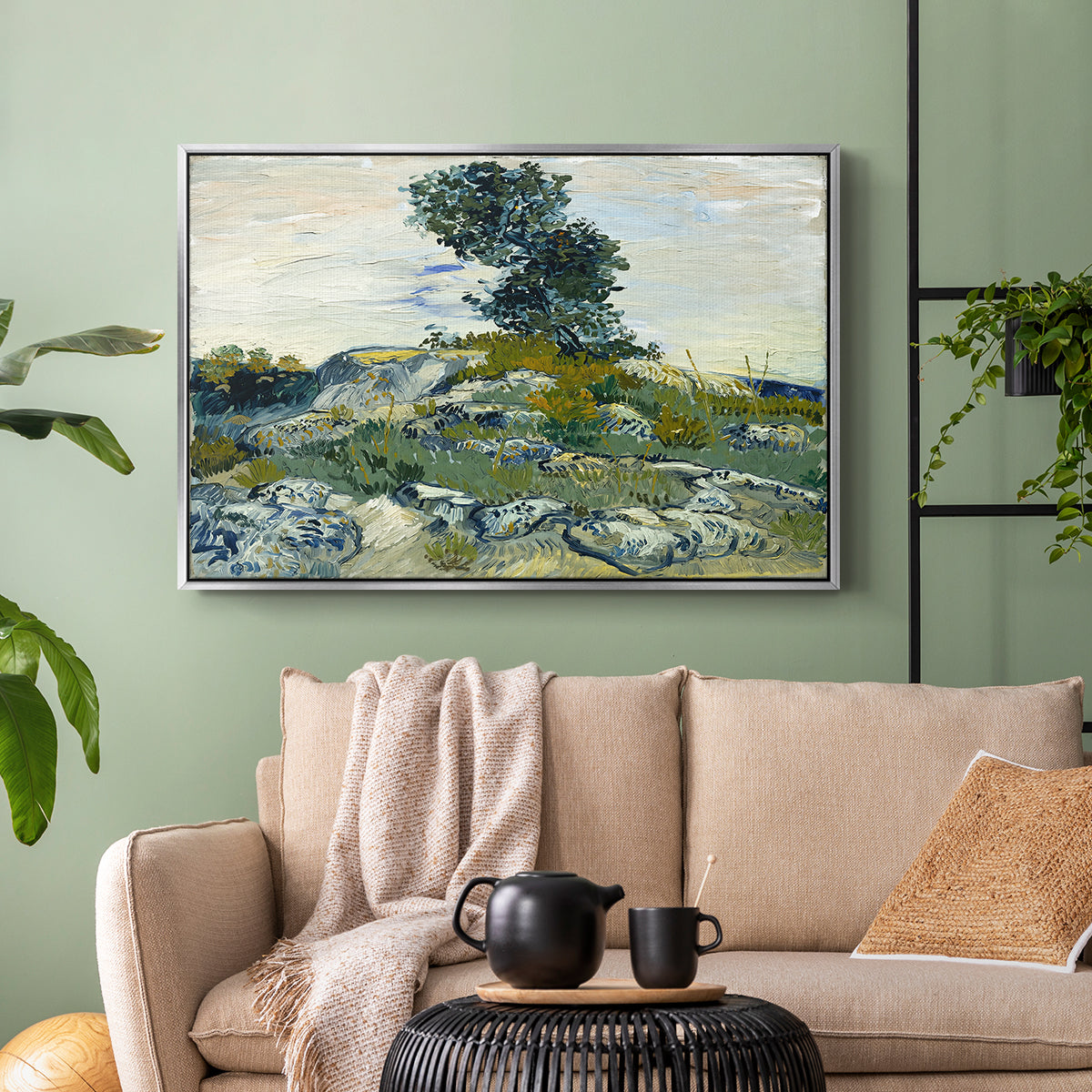 The Rocks, 1888 - Floater Framed Canvas Print