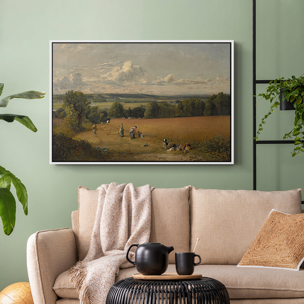The Wheat Field, 1816 - Floater Framed Canvas Print
