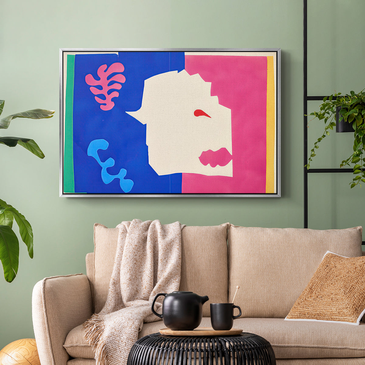 The Wolf (Le loup), from Jazz, 1947 - Floater Framed Canvas Print