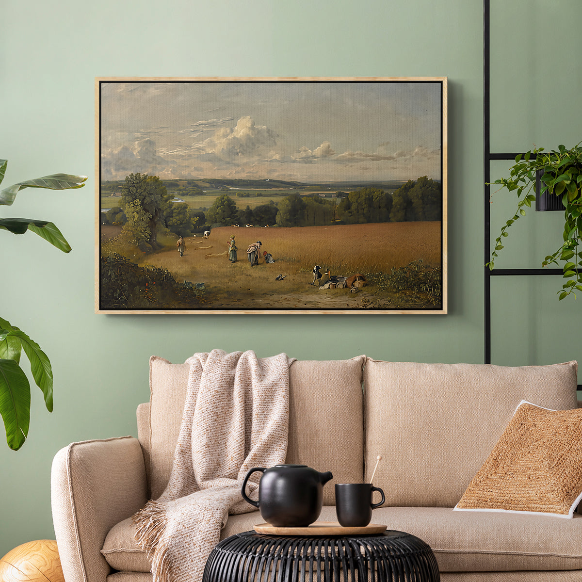 The Wheat Field, 1816 - Floater Framed Canvas Print