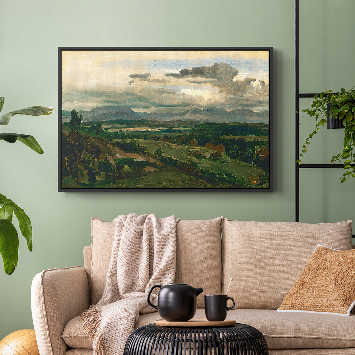 Civita Castellana, c. 1860s - Floater Framed Canvas Print