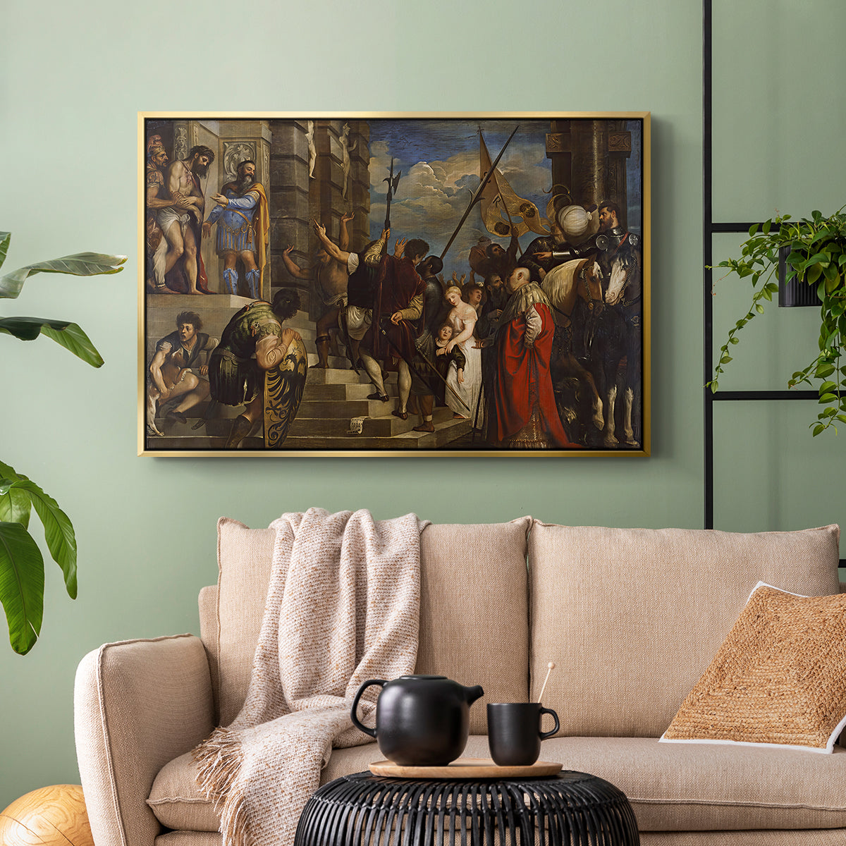 Ecce Homo, c. 1543 - Floater Framed Canvas Print