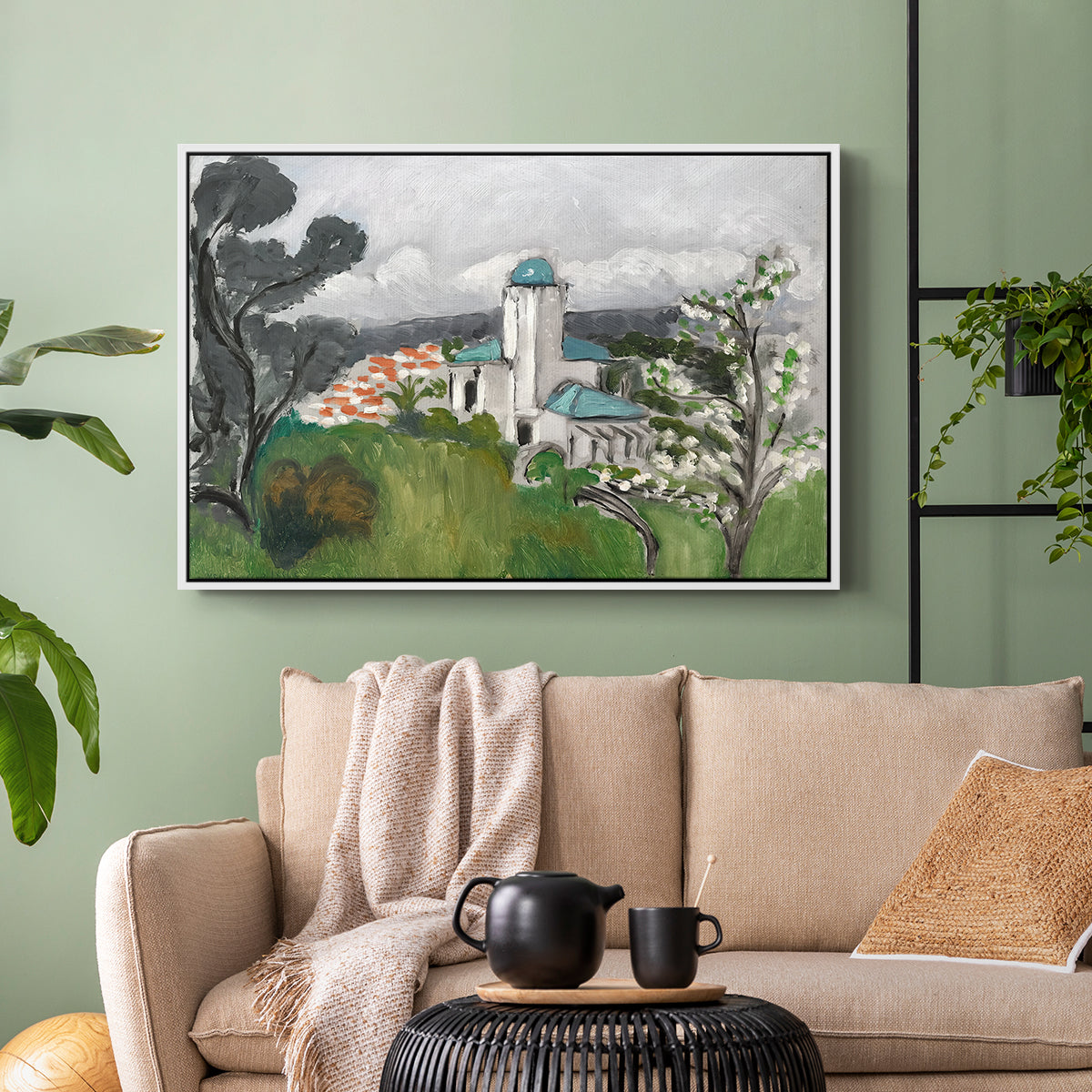 The Blue Villa (La Villa Bleue), c. 1918 - Floater Framed Canvas Print