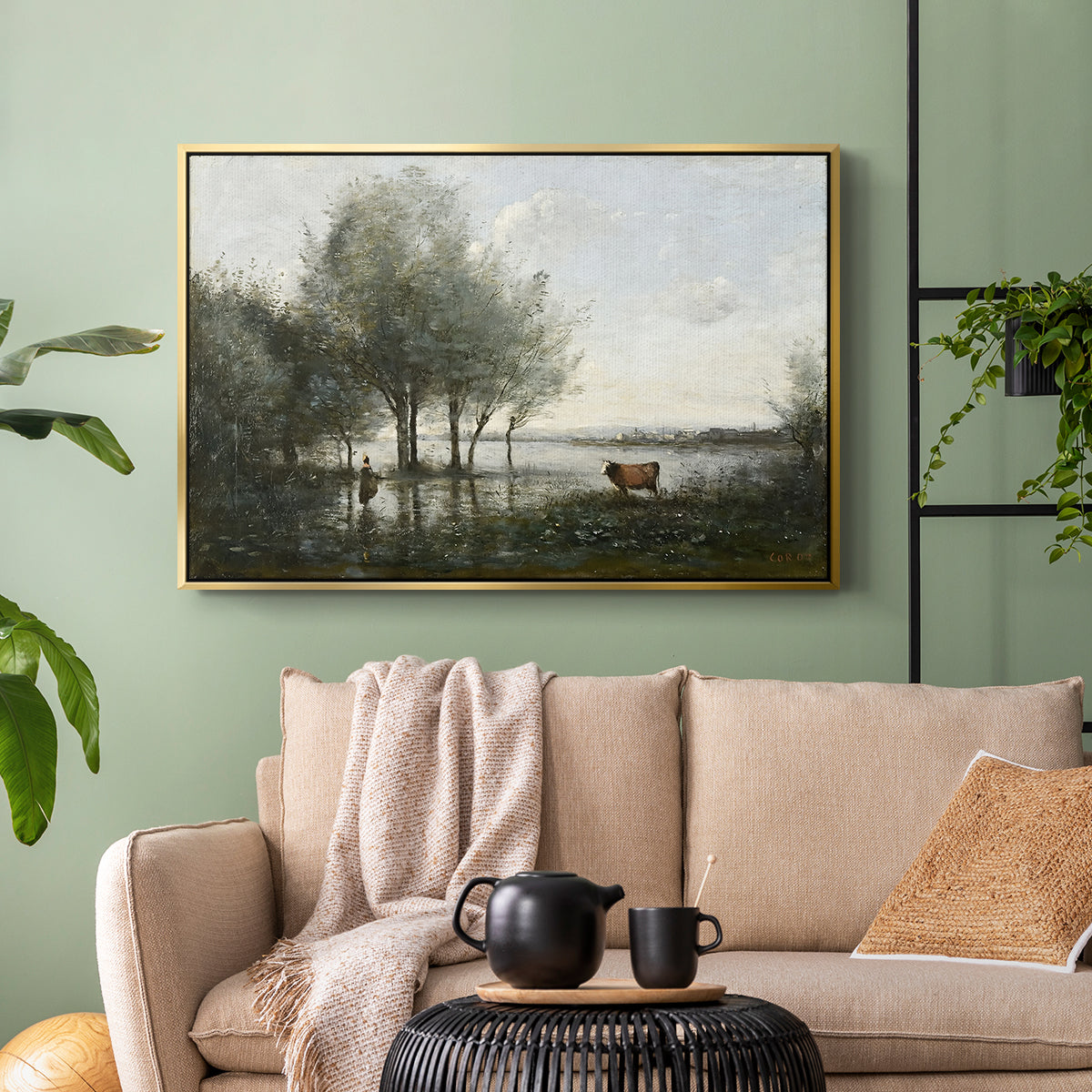 The Marsh (Le Marais), c. 1865-1870 - Floater Framed Canvas Print