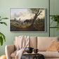 Shepherd with Billy Goat, c. 1830 - Floater Framed Canvas Print