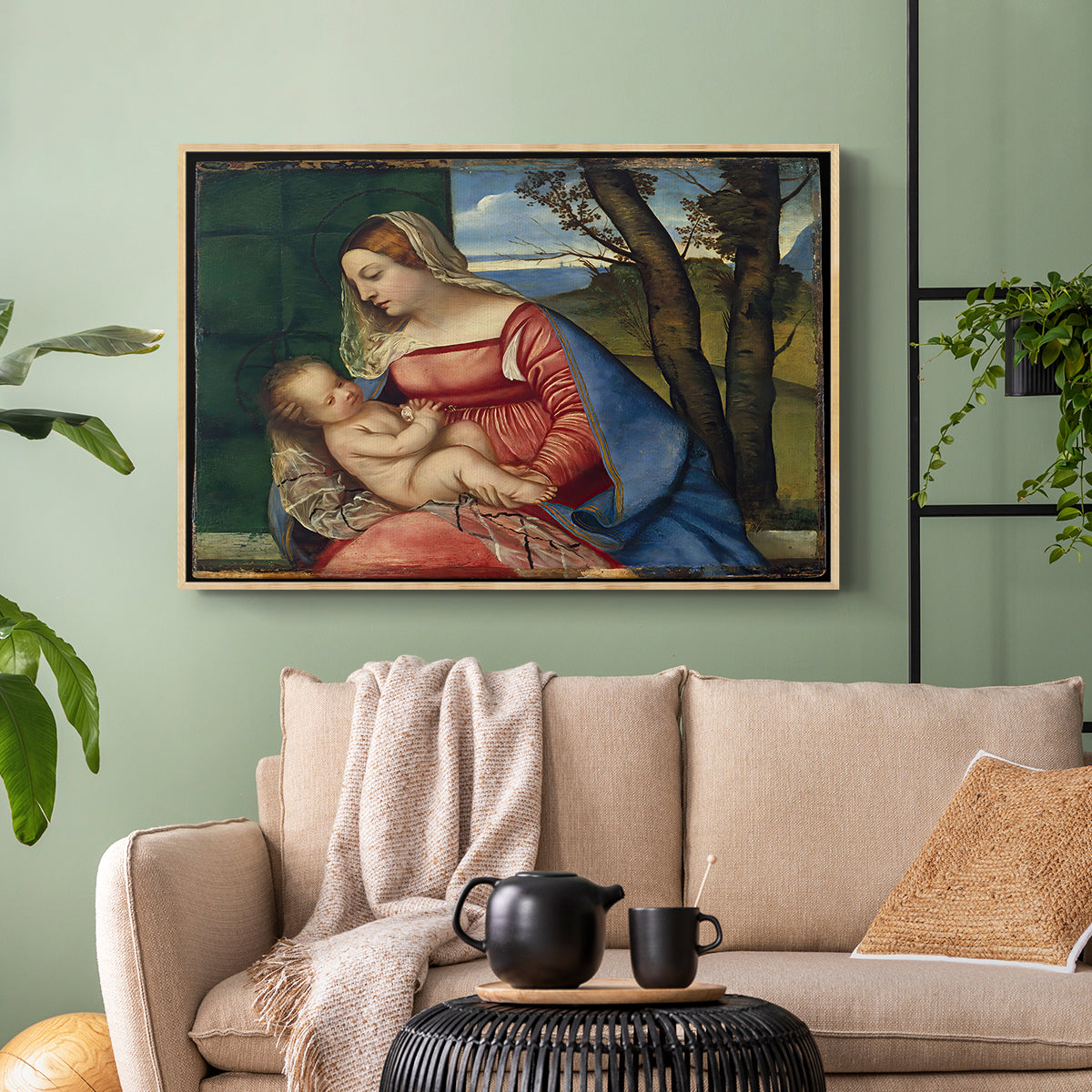 Madonna and Child, c. 1508 - Floater Framed Canvas Print