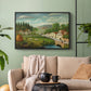 Pastoral Landscape with Stream, Fisherman and Strollers, 1875-1880 - Floater Framed Canvas Print