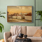The Riding School at Akershus Castle, 1846 - Floater Framed Canvas Print