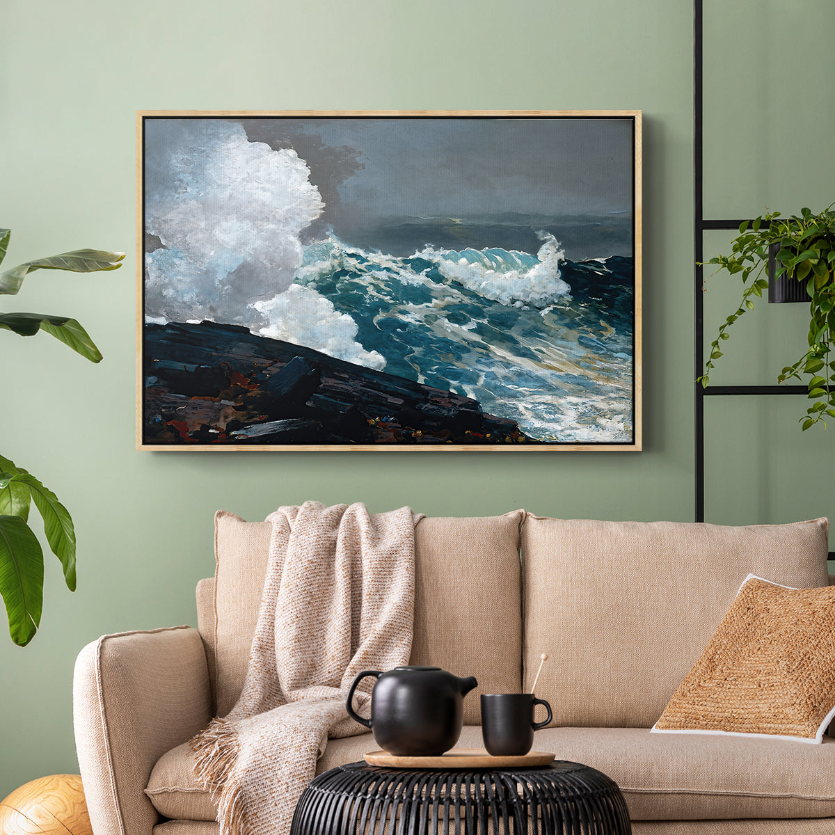 Northeaster, 1895 - Floater Framed Canvas Print