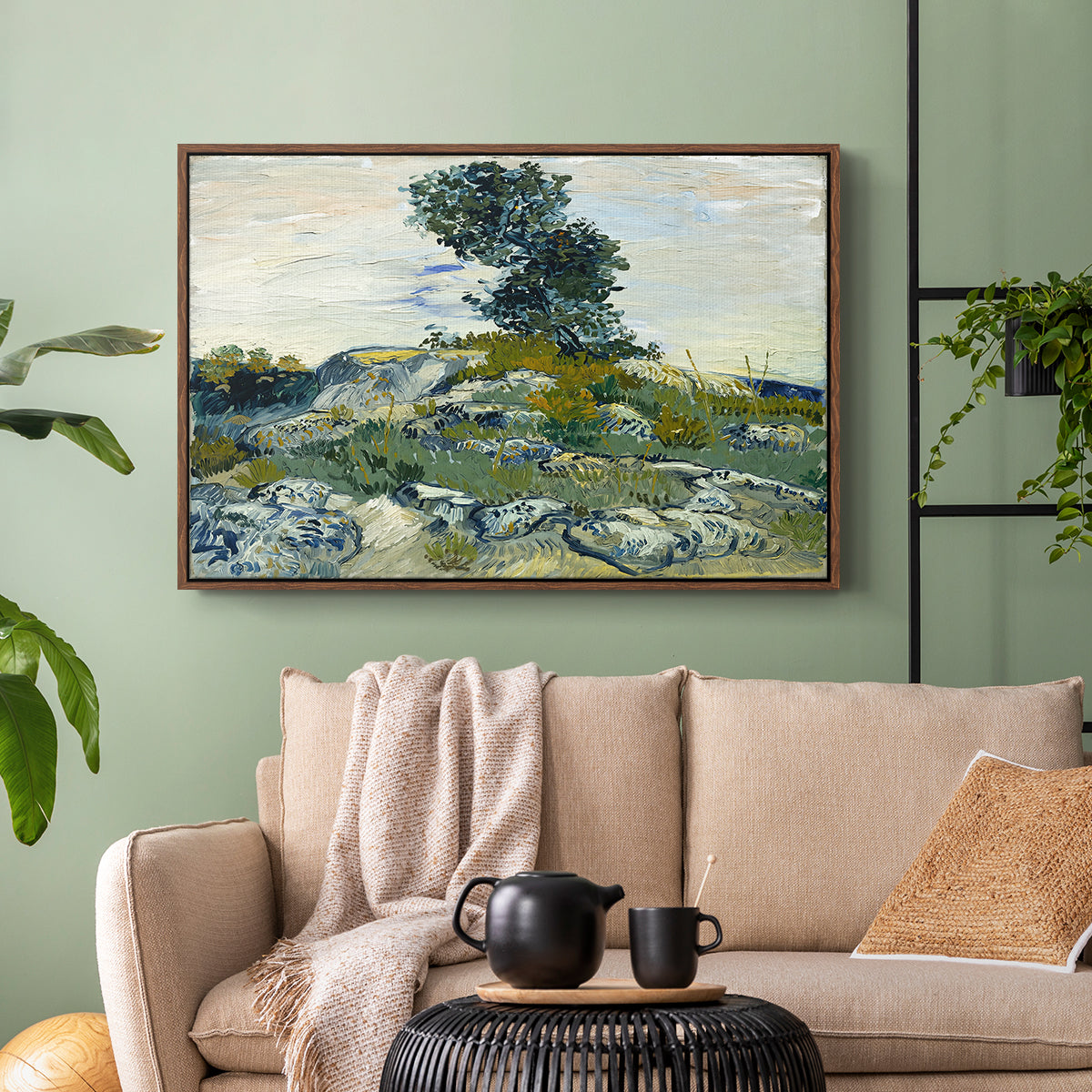 The Rocks, 1888 - Floater Framed Canvas Print