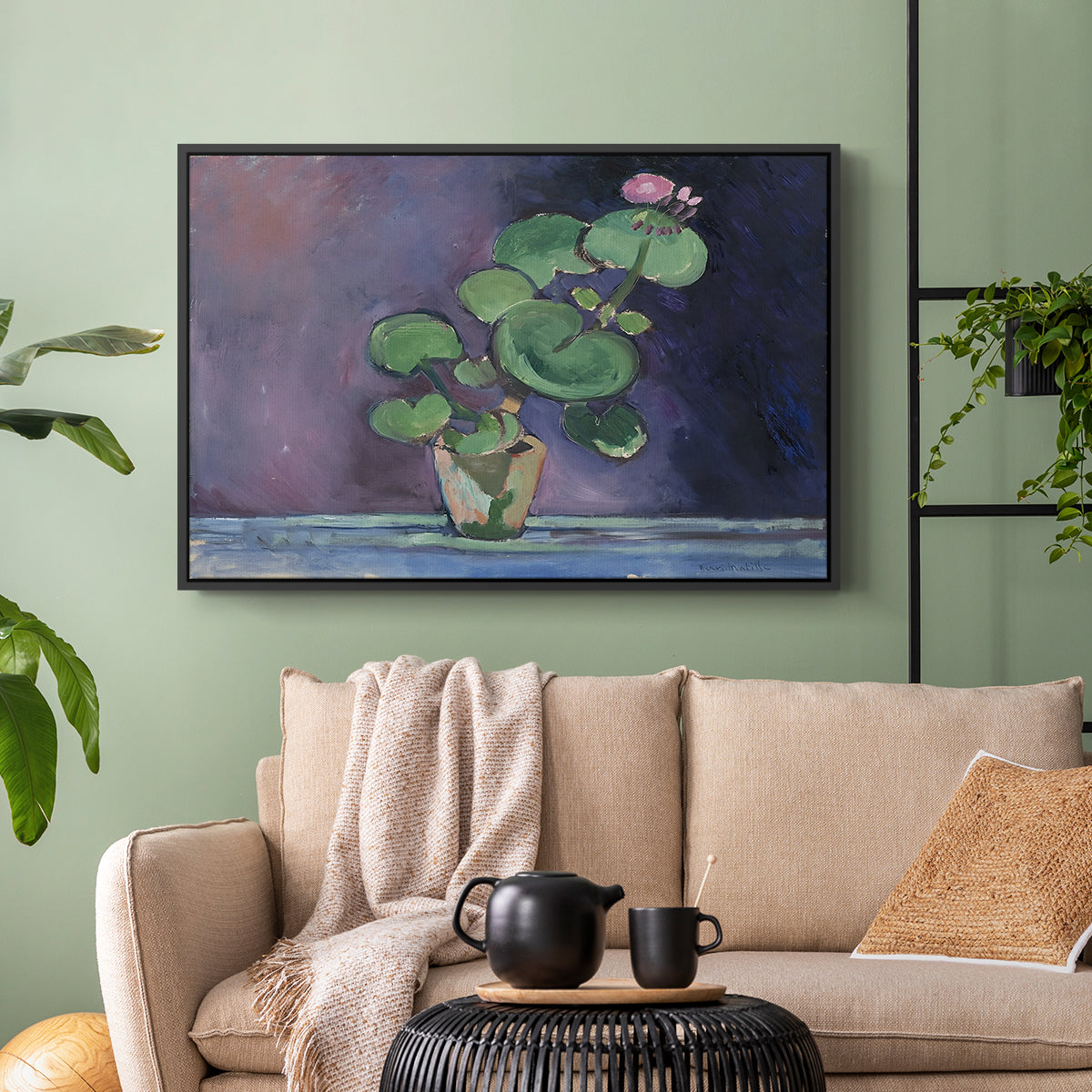 Geranium, 1909 - Floater Framed Canvas Print