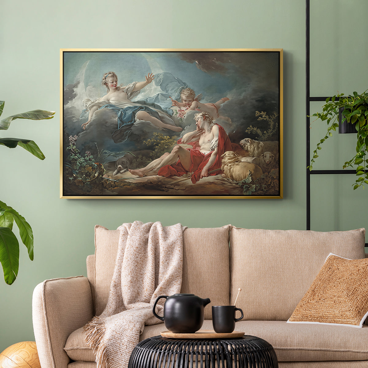 Diana and Endymion, c. 1753-1756 - Floater Framed Canvas Print