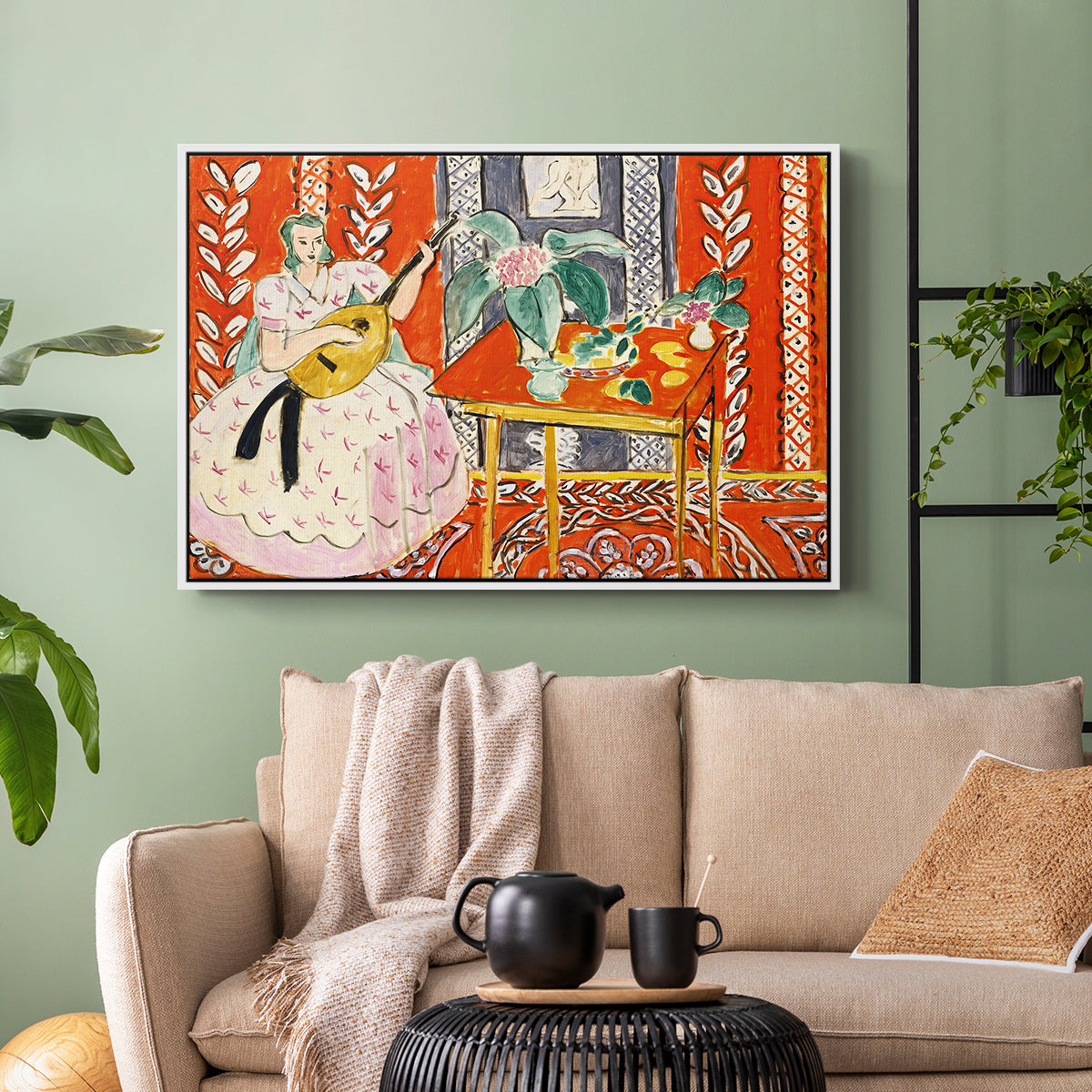 The Lute (Le luth), 1943 - Floater Framed Canvas Print