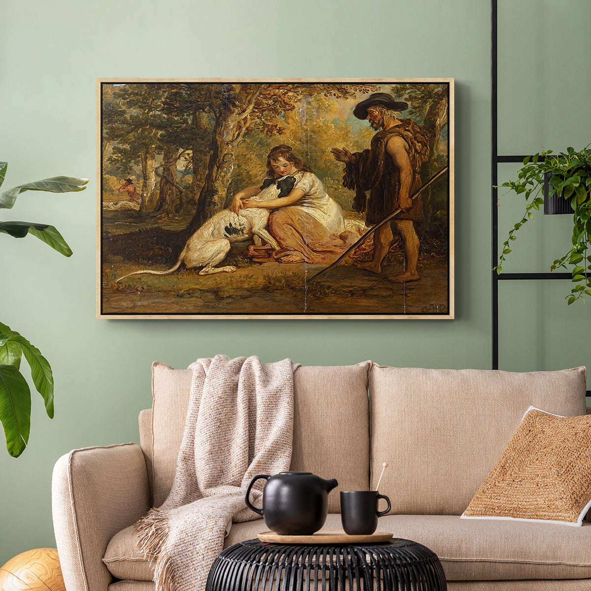 Measure for Measure, or The Biter Bit, 1840 - Floater Framed Canvas Print