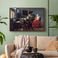The Glass of Wine, c. 1660 - Floater Framed Canvas Print