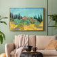 Wooden Sheds Among the Olive Trees and Cypresses, 1889 - Floater Framed Canvas Print