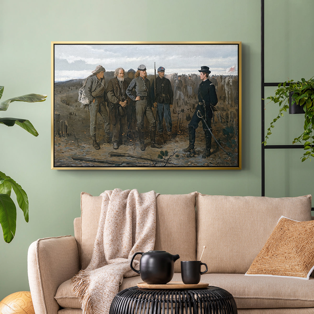 Prisoners from the Front, 1866 - Floater Framed Canvas Print