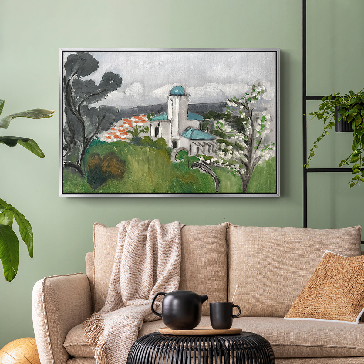 The Blue Villa (La Villa Bleue), c. 1918 - Floater Framed Canvas Print