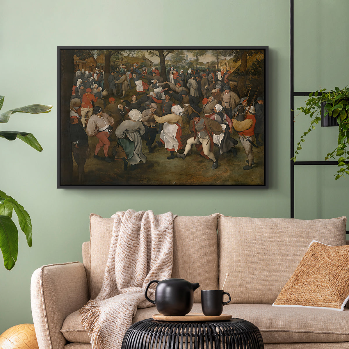 The Wedding Dance, c. 1566 - Floater Framed Canvas Print