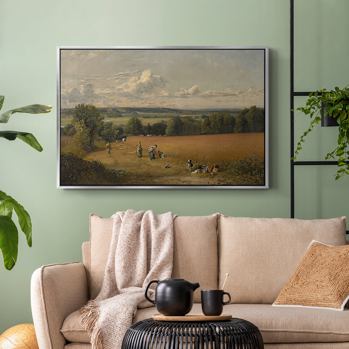The Wheat Field, 1816 - Floater Framed Canvas Print