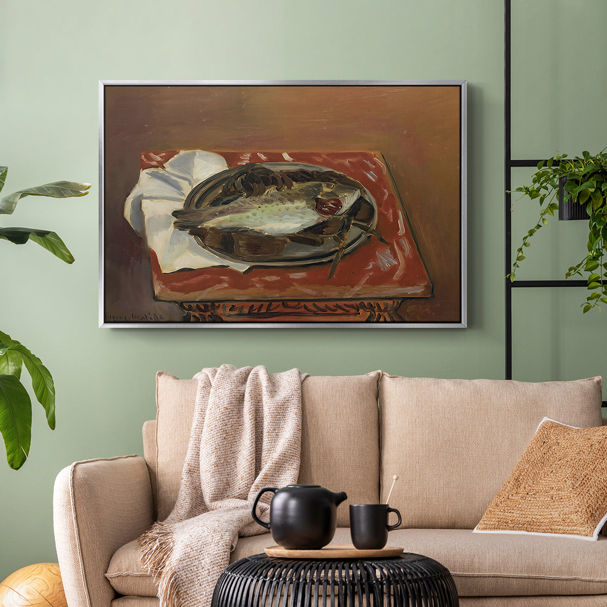 Still Life with Bream (Nature morte à la daurade), 1920 - Floater Framed Canvas Print